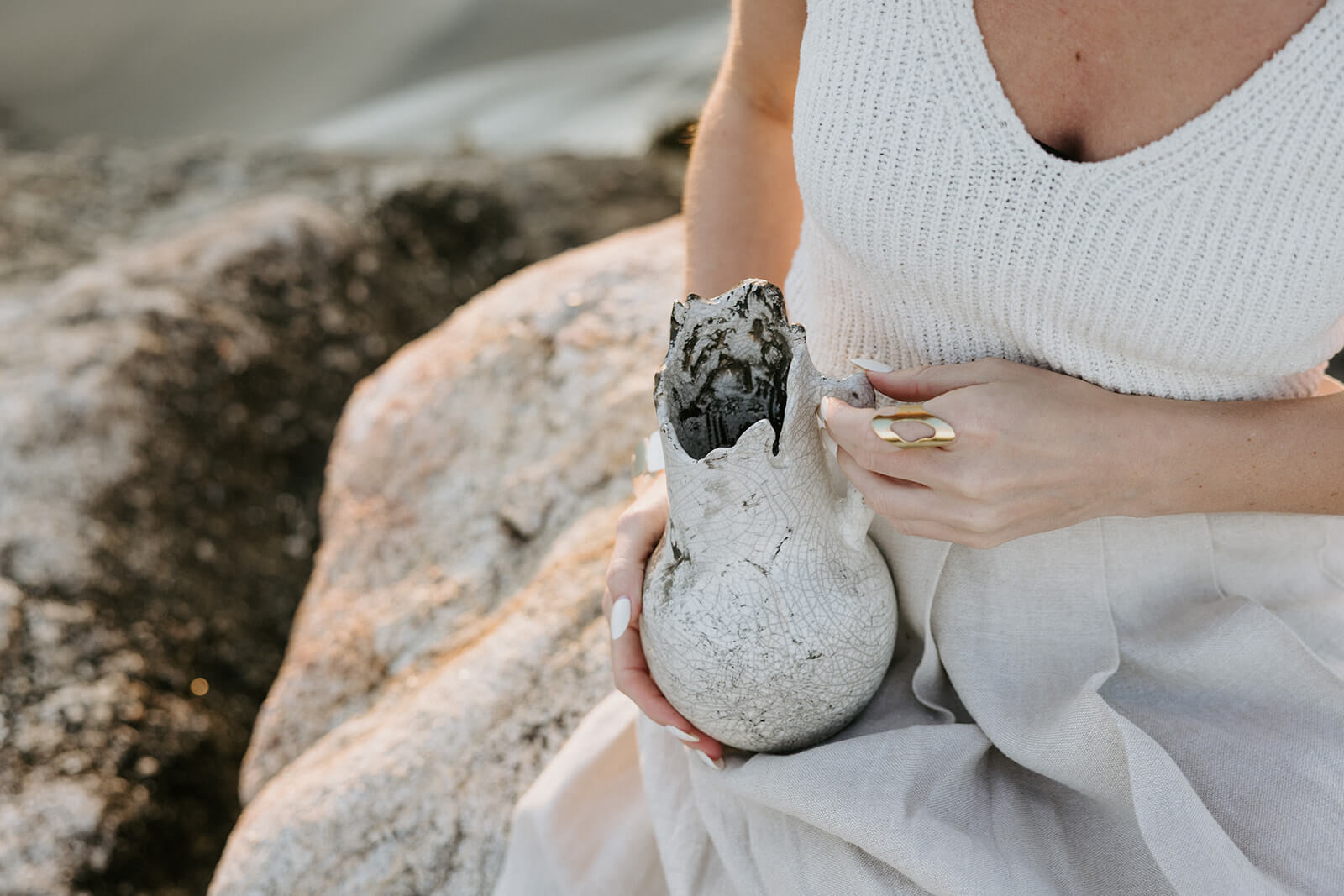 Raku Driftline Vessel No. 6 - Image 3