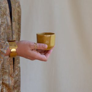 Ochre Faceted Espresso Cup - Limited Edition
