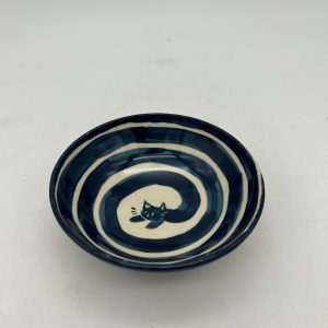 Spiral Cat Small Bowl